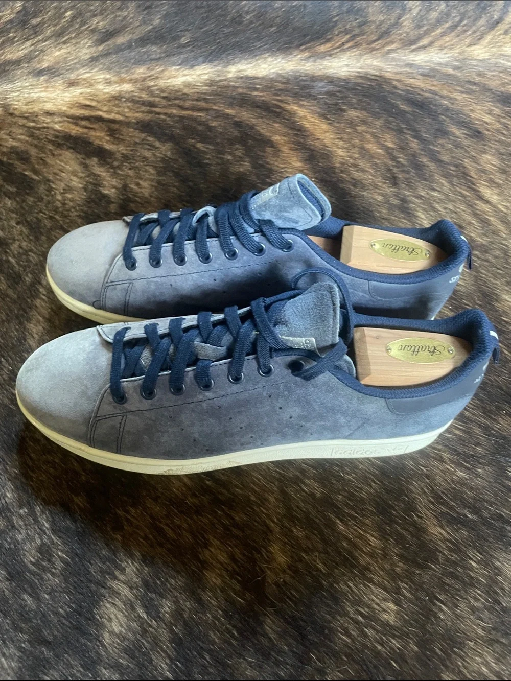 Stan Smith Adidas Men's Suede Casual Sneakers in Blue